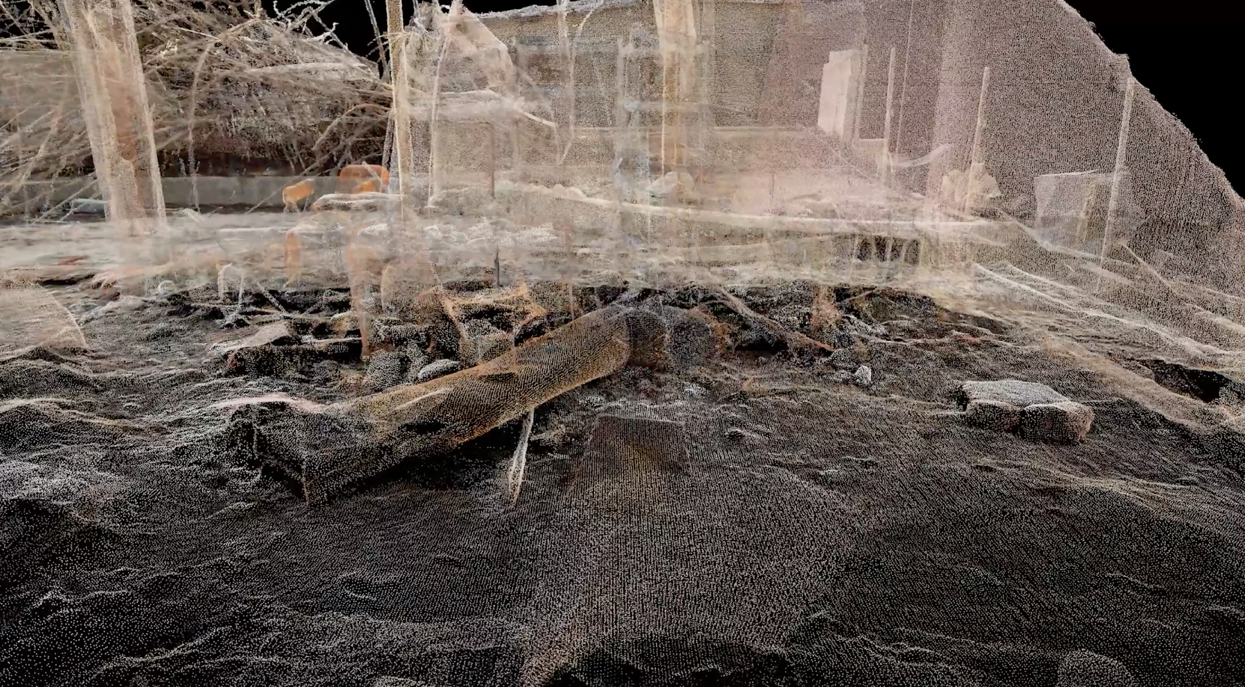 Point cloud render — interior and exterior threshold